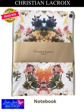 NOTEBOOK: CHRISTIAN LACROIX Ps'Ikat A5 w/Bold Floral Ikat-Patterned Cover, NWOT